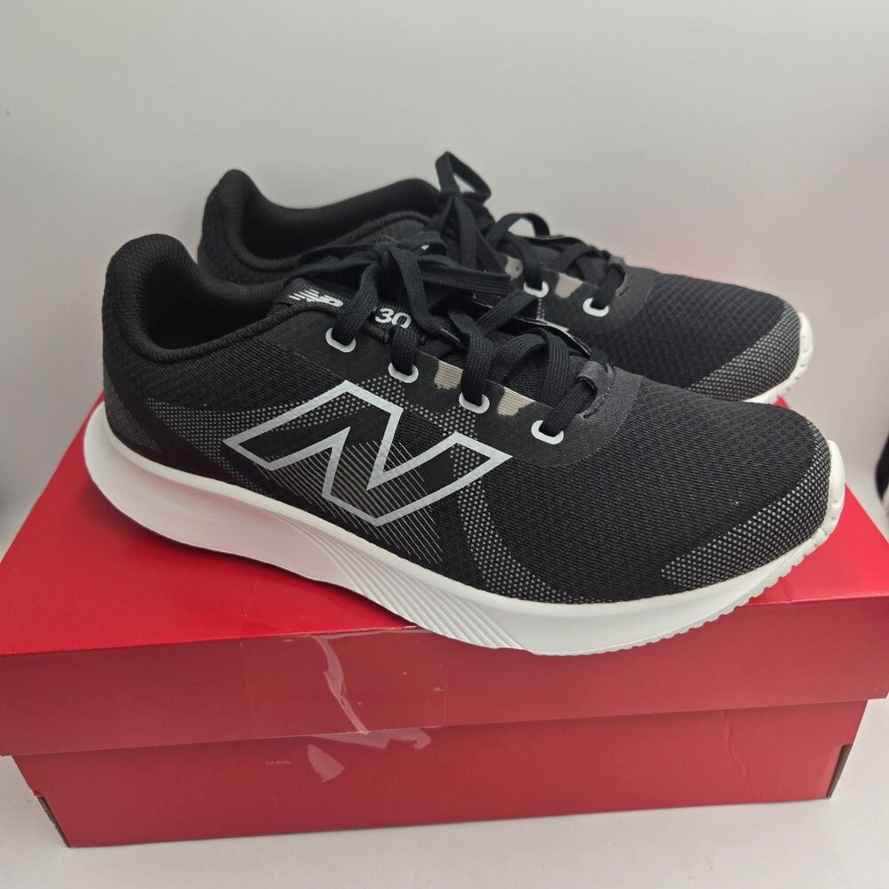 New Balance 430 V4 Running Shoes Mens 8.5 D Black Gray ME430LK4 NEW Athletic